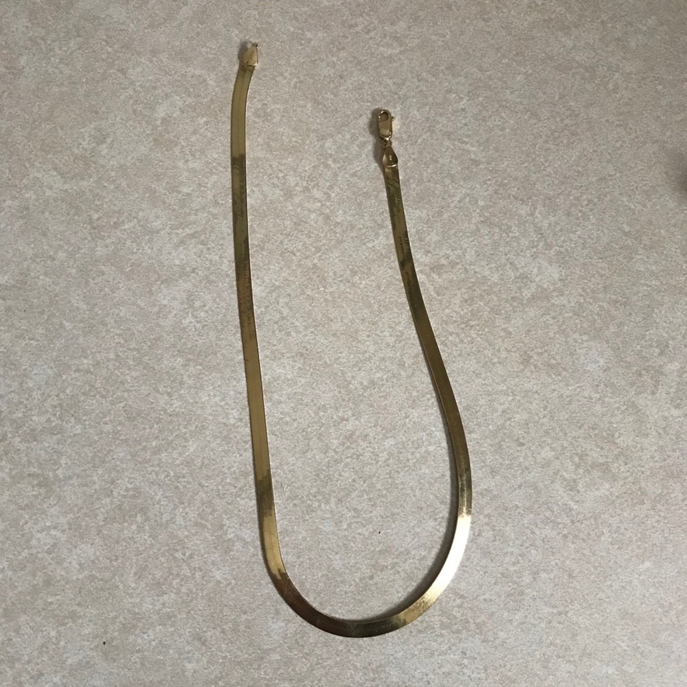 14K Gold Herringbone Chain
